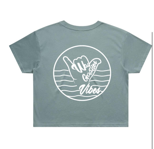The Mineral Crop | Coastal Teal (Women’s) | Way Gooder Vibes Crop Top